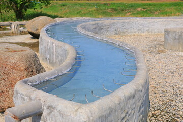 Hot spring area prepared to welcome tourists.