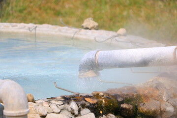 Hot spring area prepared to welcome tourists.