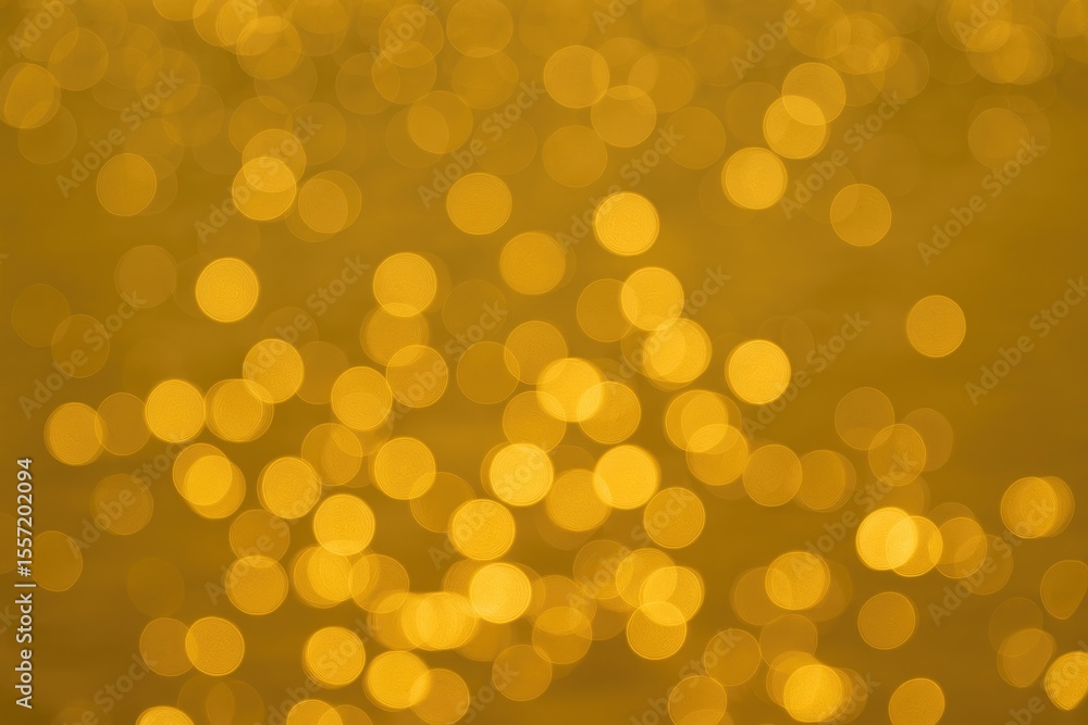 Aufkleber elegant golden bokeh backdrop with soft glow reflections during dawn and dusk