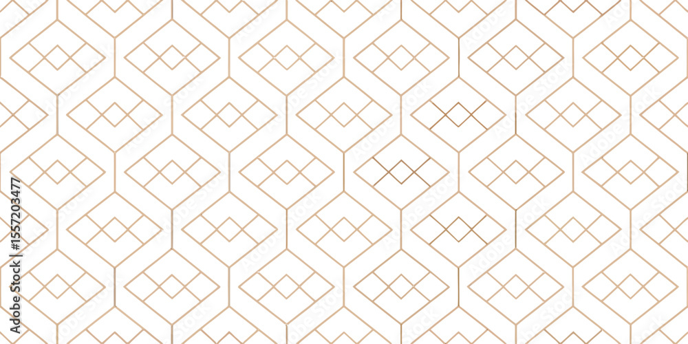 Poster geometric pattern: seamless pattern with interconnected diamond shapes forming an elegant and stylis
