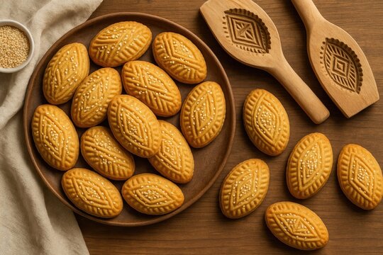 Traditional local delicacies of Antakya crafted with cookie molds called kombe