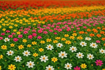 Obraz premium Unique and Vibrant Colors of Flower Fields