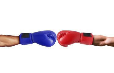 Boxing glove fighter on transparent background png