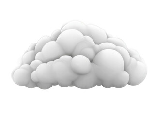 Fluffy white cloud on transparent background cutout png ideal for nature and graphic designs