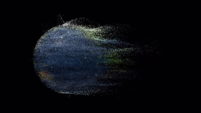Earth Disintegrating Into Particles, alpha channel