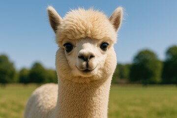 Obraz premium Adorable Alpaca Enjoying Sunshine