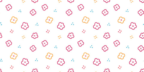 Floral Pattern: A playful pattern of stylized flowers, their cheerful forms scattered across the frame, conveying a sense of spring's freshness.