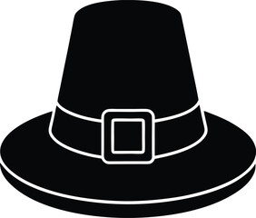 Silhouette of Pilgrim Hat for Vintage Fall Designs