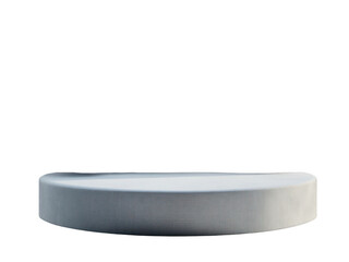 Modern round surface display transparent background cutout png minimalist design studio environment creative concept
