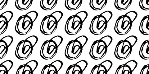 Hand-Drawn Circle Pattern: A seamless pattern of intertwined circles, each a testament to the artistry of hand-drawn design, offering a touch of organic charm and visual intrigue.