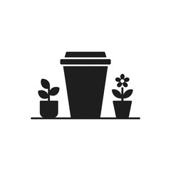 Coffee Cup Flower Icon