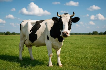 Grazing bovine amidst lush greenery
