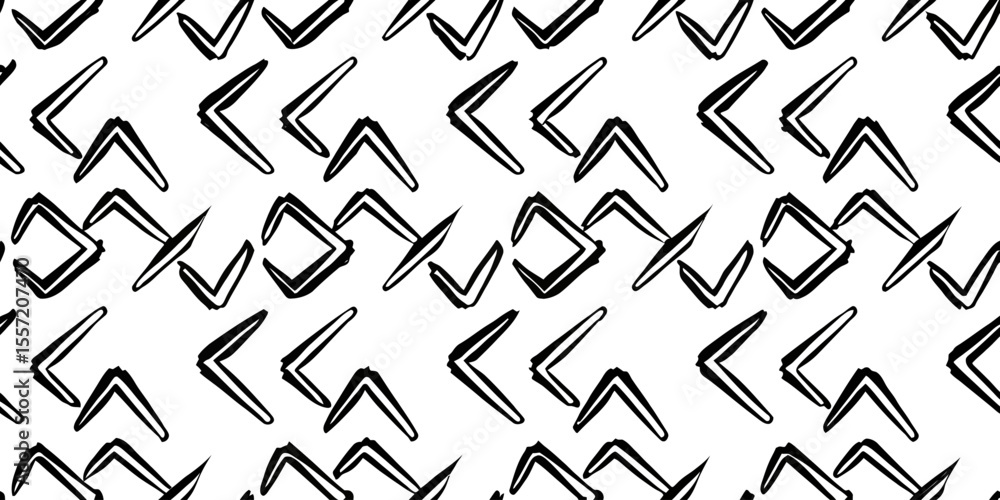 Poster abstract geometric pattern: a modern and artistic black and white geometric pattern with a repeating