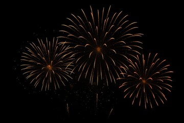 Explosive display against a dark backdrop
