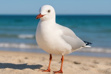 Fototapeta premium Adorable and Stunning White Seagulls Flying Gracefully