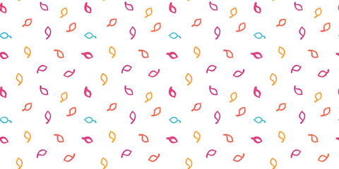 Colorful Paisley Pattern: Vivid pattern featuring stylized paisley shapes in pink, blue, and orange on a seamless canvas.