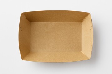Obraz na płótnie Canvas Single-use disposable paper tray for fast food