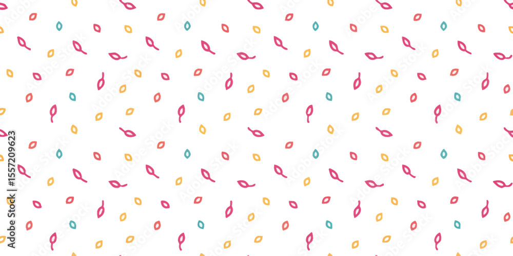 Poster colorful bird and dots pattern: a cheerful and vibrant seamless pattern featuring stylized birds and