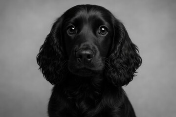 Black Cocker Spaniel dog as a beloved pet
