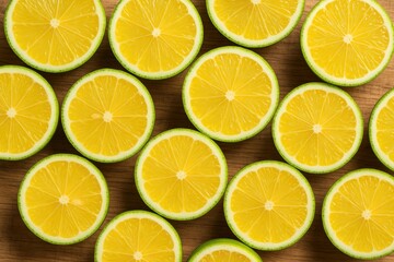Fototapeta premium Slicing a lemon for use