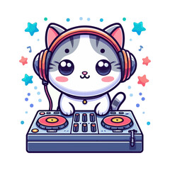 Funny Cartoon DJ Character at a Kids Party