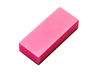 Pink rectangular foam nail file buffer tool isolated on transparent background