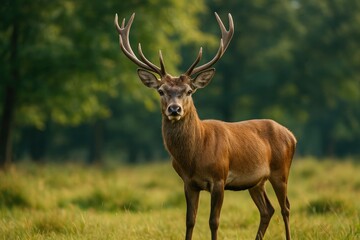 Wild deer roaming in their natural habitat