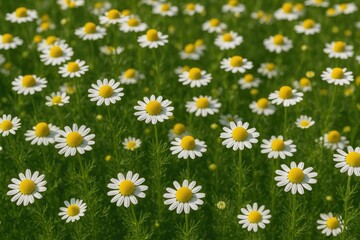 Fototapeta premium Herbal Remedy for Immune Support: Medicinal Chamomile and Its Benefits for a Healthy Tea Against Viral Diseases