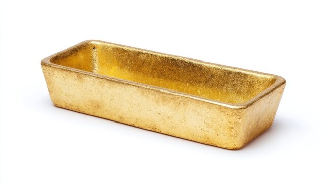 Golden brick tray gleams with opulence, echoing Diwali's prosperity or Midas touch theme, ideal for luxurious gifting