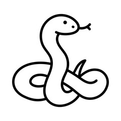 Snake icon, symbolizing transformation, danger, and adaptability in nature and mythology.