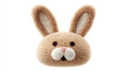 Fluffy bunny face evoking springtime whimsy, perfect for Easter celebrations and Lunar New Year moon-gazing festivities