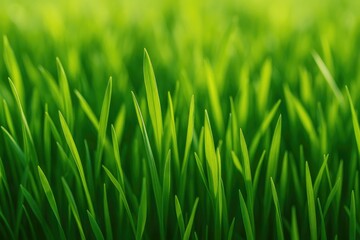 Fototapeta premium Detailed shot of vibrant green grass blades