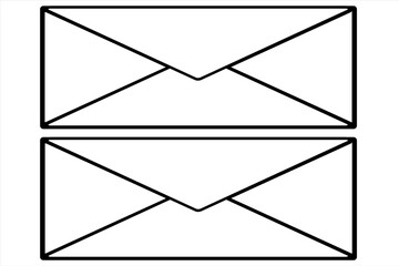 Email Envelope Icon with Notification Badge for Digital Communication , email icon set. Mail icon set. email icon vector.