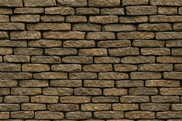 Obraz premium Elevated dry stone boundary wall built from stacked stones