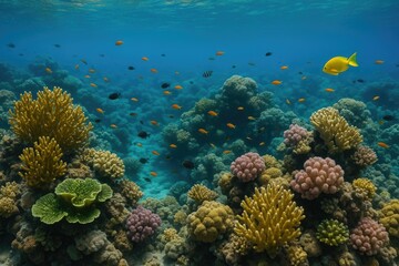 Fototapeta premium Vibrant Underwater Coral Ecosystem