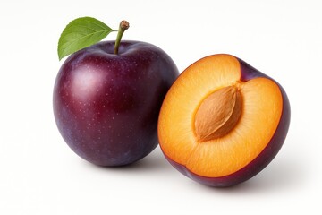 Using images of finished fruit like plums for advertising purposes
