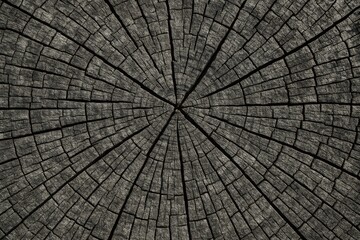 Fototapeta premium Detailed view of the surface texture on a fallen tree trunk