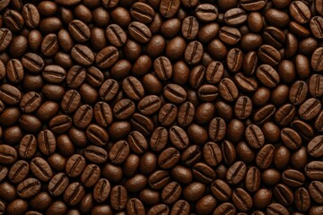 Obraz premium Close-up of coffee beans filling the entire frame