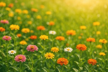 Detailed view of a flower garden