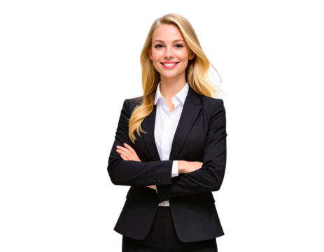 ttractive young business woman with arms crossed - Powered by Adobe