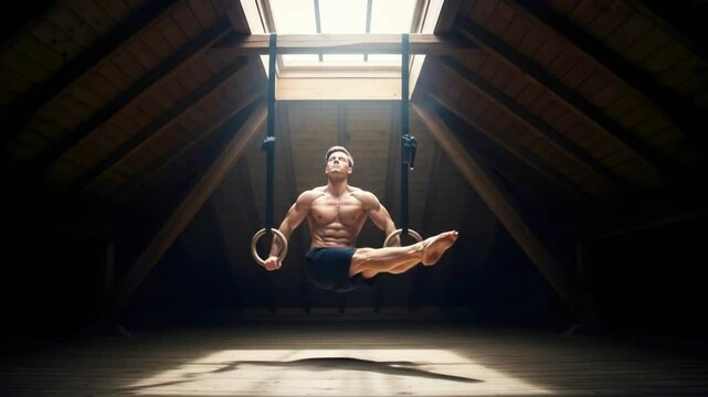 L-sit On Gymnastics Rings: Strength, Control, Attic Gym