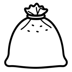 Mulch Bag Icon Vector | Generative AI & Linocut Silhouette Design