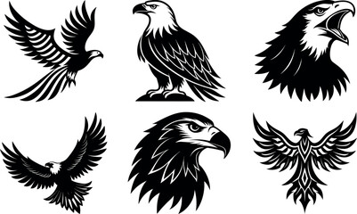 Majestic Bald Eagle Silhouette Vector Freedom and Strength