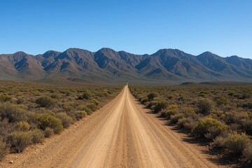 Unpaved Path Through the Desert Region