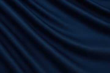 Obraz premium Close-up of dark blue textile with textured fabric surface