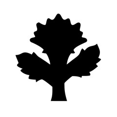 black silhouette of a tree