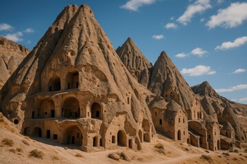 Historic cavern structures at Selime Monastery site