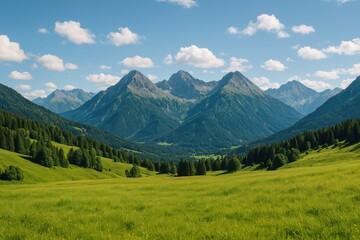 Fototapeta premium Stunning panoramic vistas of mountain ranges