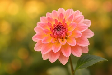 Fototapeta premium Exploring the vibrant pink and yellow blossoms with a focus on depth of field