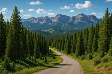 A concealed pathway with a view of the eastern Rocky Mountain range